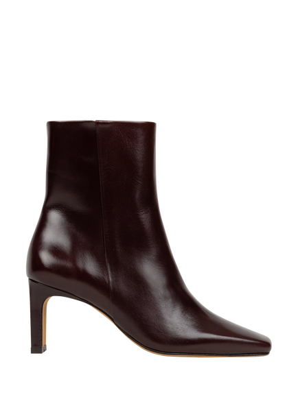 Bobbies Amanda Leather Block Heel Ankle Boots, Cabernet, Cabernet