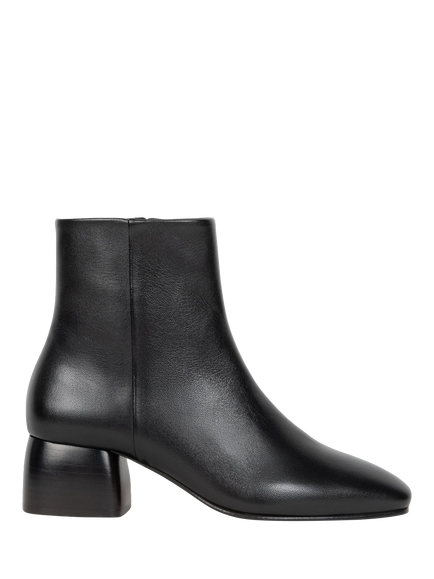 Bobbies Janis Leather Block Heel Ankle Boots, Passion Black, Passion Black