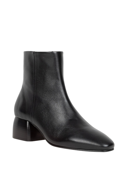 Bobbies Janis Leather Block Heel Ankle Boots, Passion Black - view 2, Passion Black