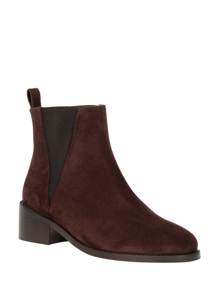 Bobbies Camden Suede Chelsea Boots, Truffle Brown - view 2, Truffle Brown