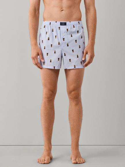 Hackett London Cotton Boxer Shorts, Ink Blue - view 2, Ink Blue