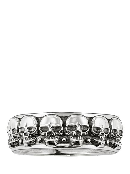 THOMAS SABO Men's Rebel At Heart Skull Ring, Silver