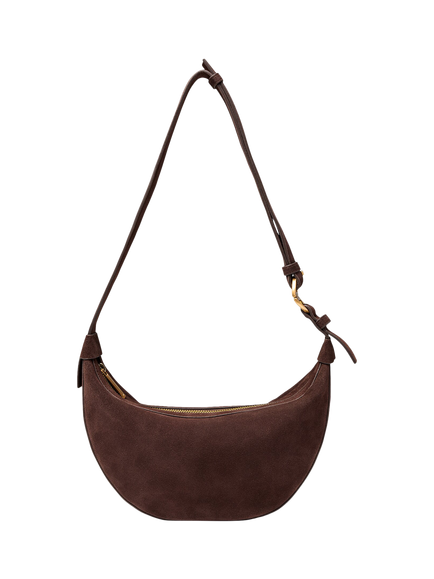 July Juliette Luna Suede Bag, Espresso