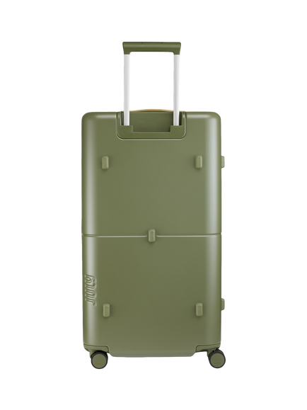 July 4-Wheel Checked Plus Trunk Suitcase, 110L - view 2, Matte Moss Green