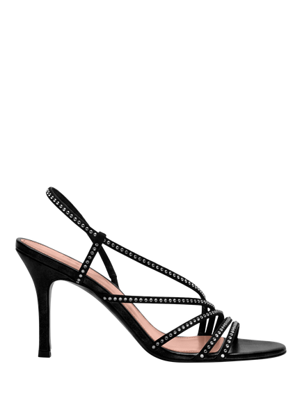 Rixo Gracey Braided Stiletto Heel Strappy Sandals, Black, Black
