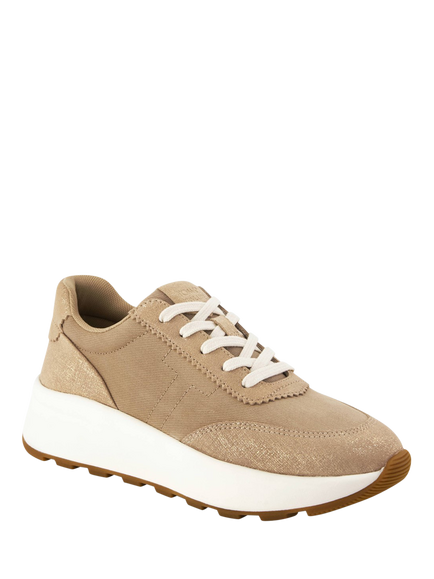 TOMS TRVL LITE Wedge Trainers, Mid Taupe Metallic - view 2, Mid Taupe Metallic