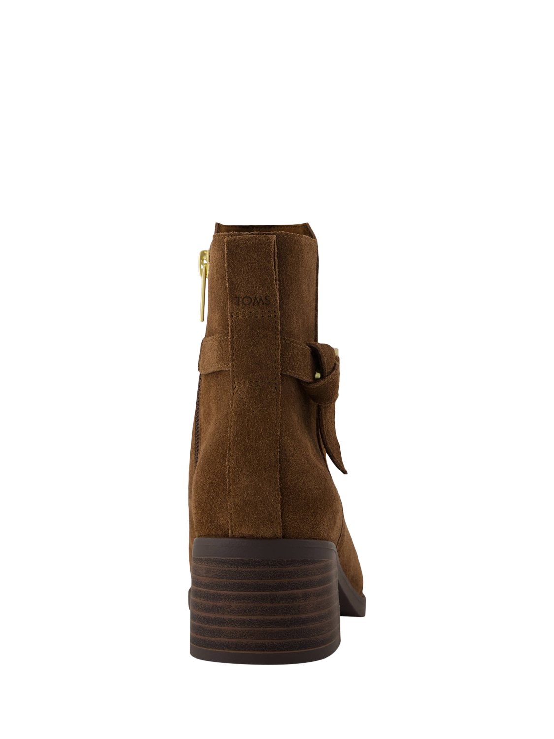 TOMS Delilah Buckle Suede Ankle Boots, Hot Cocoa