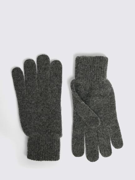Moss Wool Cashmere Blend Gloves, Charcoal Grey, Charcoal Grey