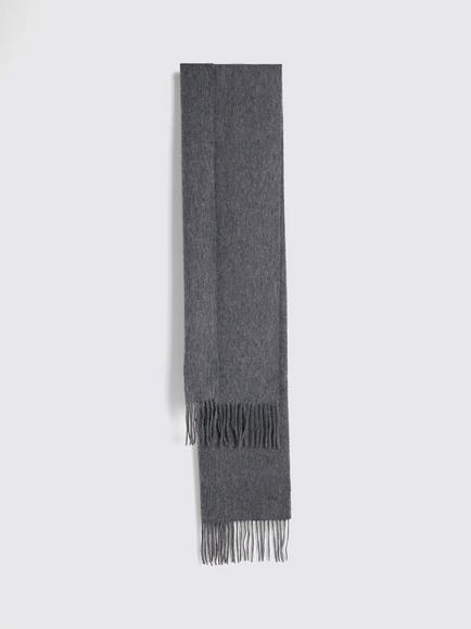 Moss Wool Cashmere Blend Scarf, Charcoal Grey, Charcoal Grey