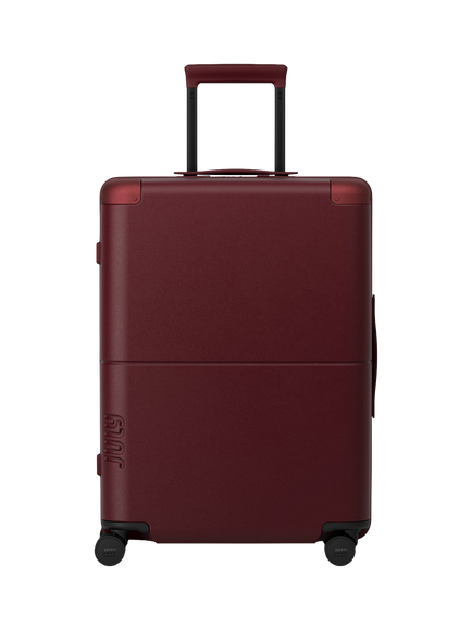 July 66cm Checked 4-Wheel Expandable Suitcase, 80L, Plum, Plum