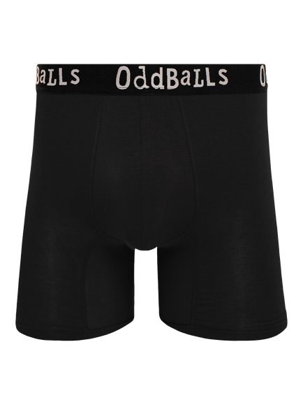 OddBalls Bamboo Boxer Shorts, Black - view 2, Black