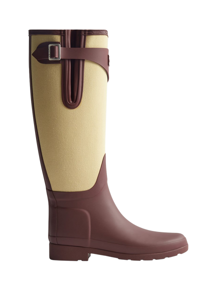 Hunter Refined Tall Canvas Wellington Boots, Port Royale, Port Royale