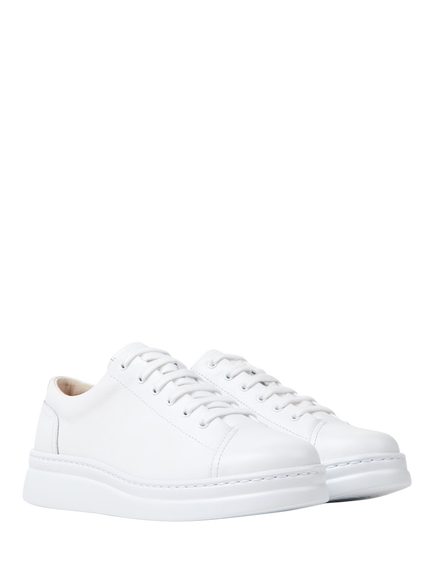 Camper Runner Up Leather Lace Up Trainers, White - view 2, White