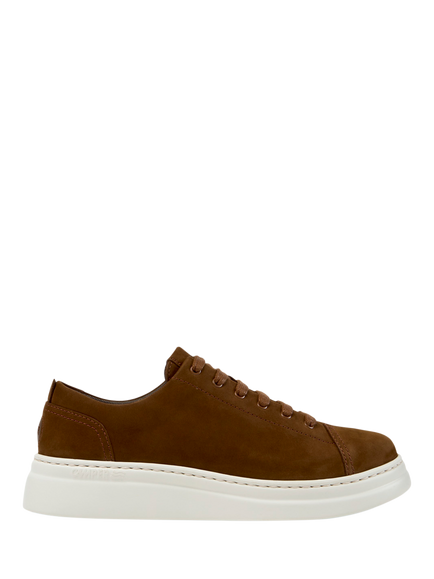 Camper Runner Up Nubuck Lace Up Trainers, Brown, Brown