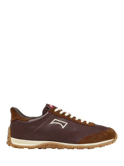 Camper Drift Walk Leather Lace Up Trainers, Brown