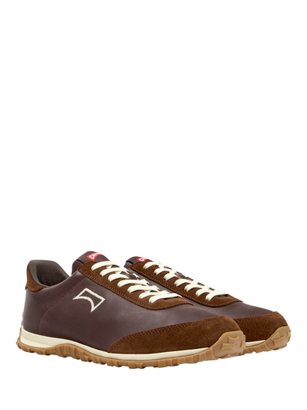 Camper Drift Walk Leather Lace Up Trainers - view 2, Brown