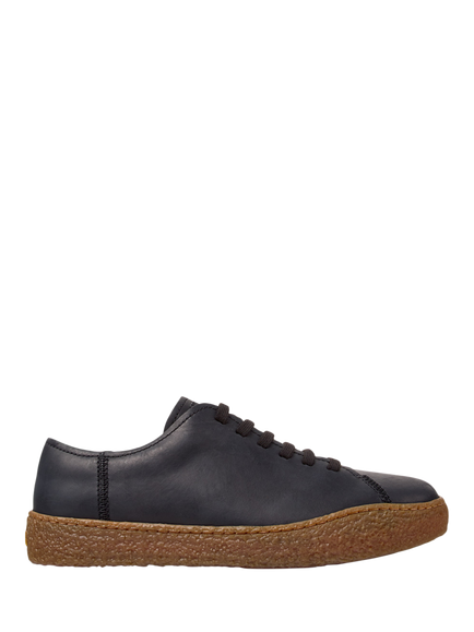 Camper Peu Terreno Leather Lace Up Trainers, Black, Black