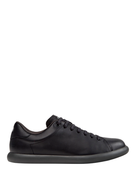 Camper Pelotas Soller Leather Lace Up Trainers, Black, Black
