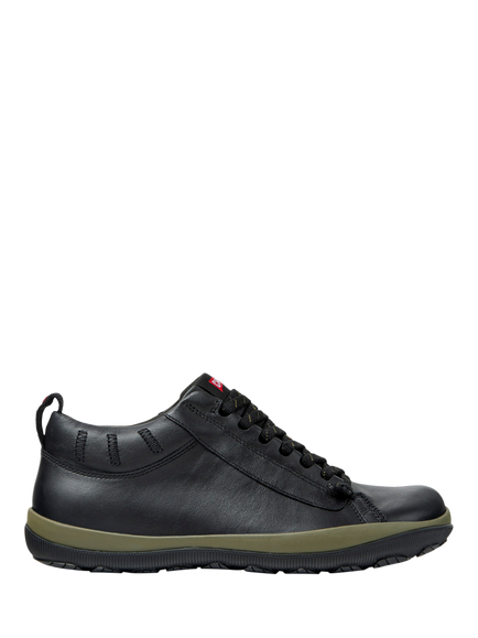 Camper Peu Pista Leather Lace Up Ankle Boots, Black, Black