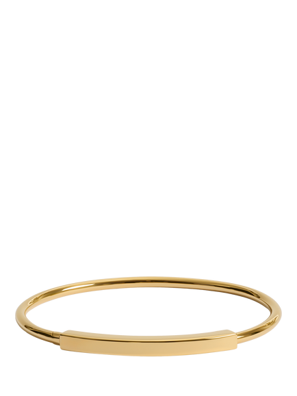 Monica Vinader Linear Hinge Bangle, Gold, Gold