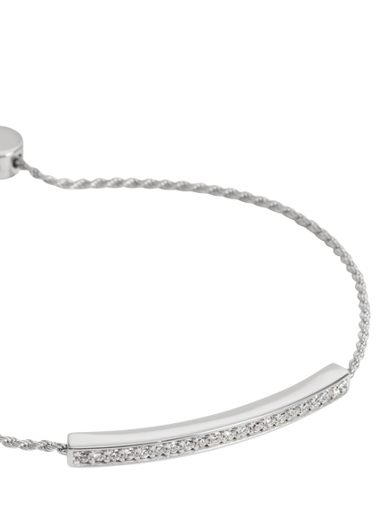 Monica Vinader Linear Lab Diamond Bracelet - view 2, Silver