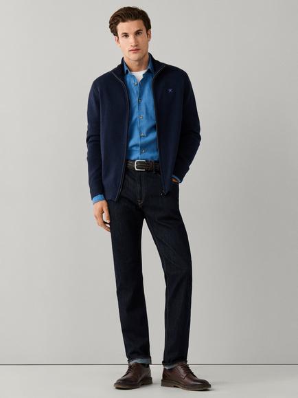 Hackett London Lambswool Full Zip Cardigan - view 2, Old Navy