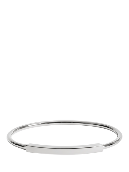 Monica Vinader Linear Hinge Bangle, Silver, Silver