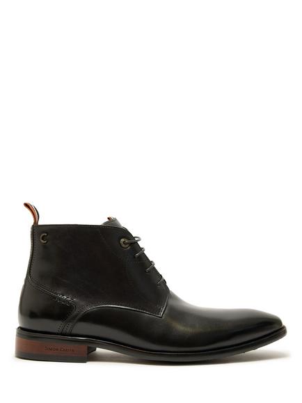 Simon Carter Dober Leather Chukka Boots, Black