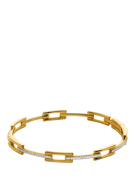 Monica Vinader Slim Sig Link Pave Lab Diamond Bracelet, Gold, Gold