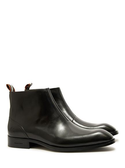 Simon Carter Martil Leather Inside Zip Ankle Boots - view 2, Black