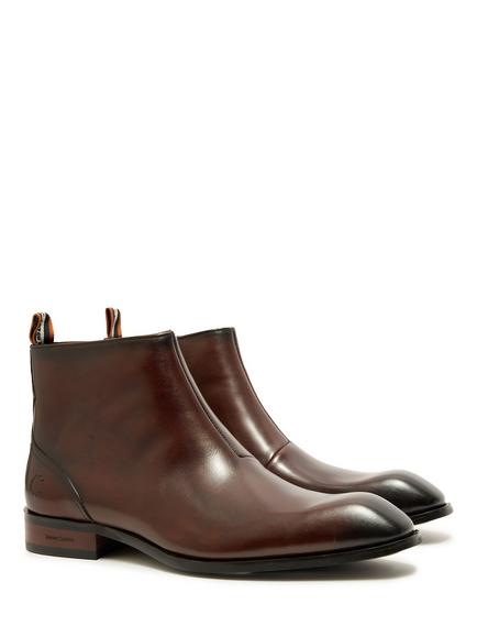 Simon Carter Martil Leather Inside Zip Ankle Boots - view 2, Brown