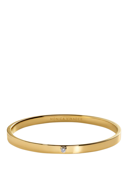Monica Vinader Lab Solitaire Diamond Bangle, White