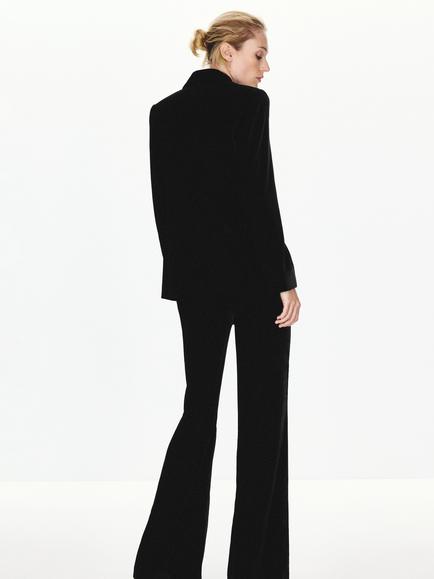 Mango Classic Collar Single Breasted Blazer, Black - view 2, Black