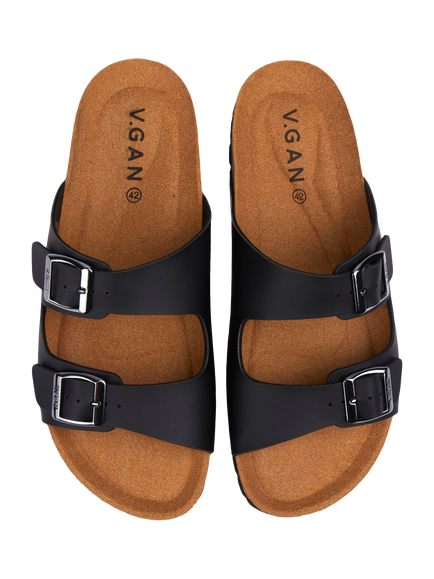 V.GAN Mango Comfort Footbed Sandals - view 2, Black