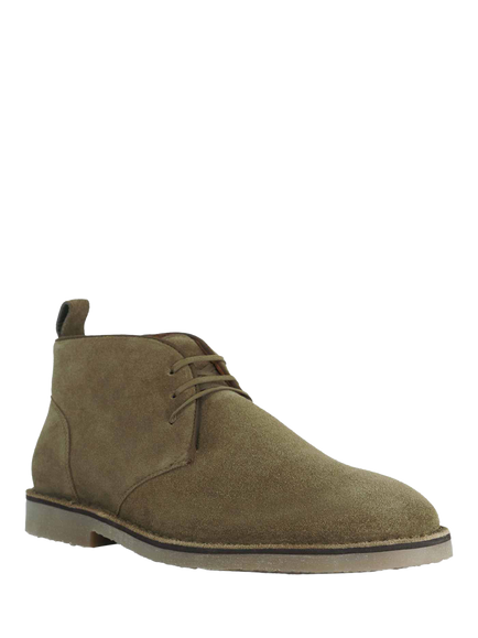 Dune London Cashed Suede Chukka Boots, Khaki - view 2, Khaki