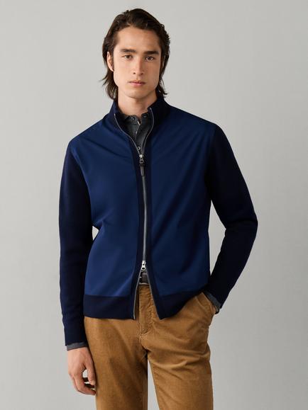 Hackett London Merino Wool Knit Hybrid Full Zip Jacket, Old Navy, Old Navy