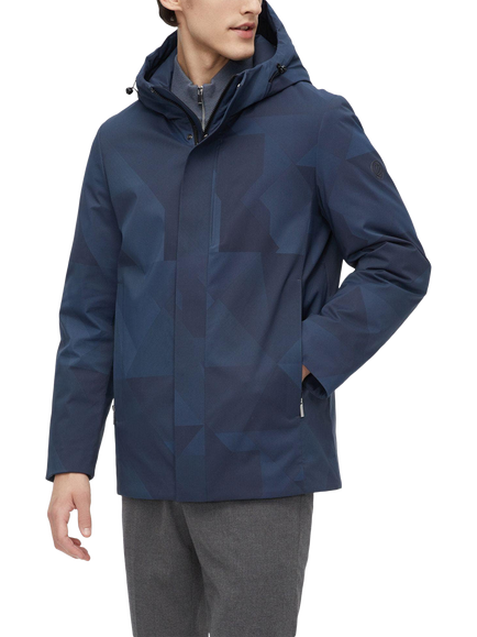 Bosideng Versatile Goose Down Hooded Jacket, Blue, Blue