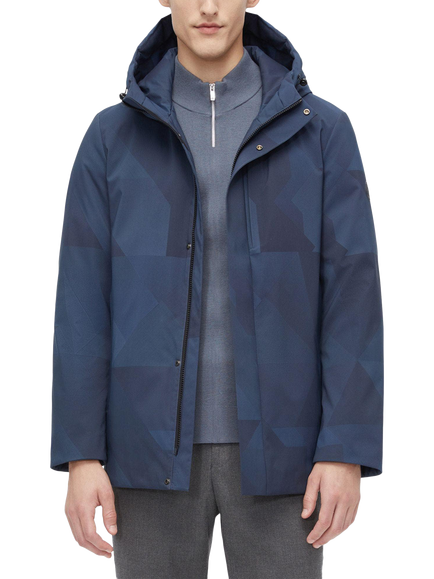 Bosideng Versatile Goose Down Hooded Jacket, Blue - view 2, Blue