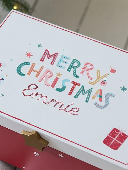 My 1st Years Personalised Merry Christmas Christmas Eve Box - view 2, Wood