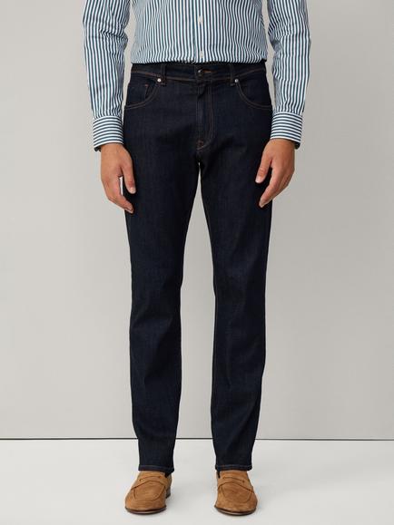 Hackett London Stretch Cotton Rinse Wash Jeans, Denim Blue, Denim Blue