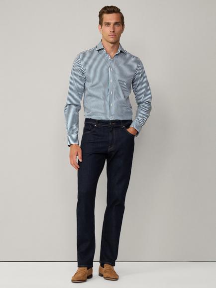 Hackett London Stretch Cotton Rinse Wash Jeans, Denim Blue - view 2, Denim Blue