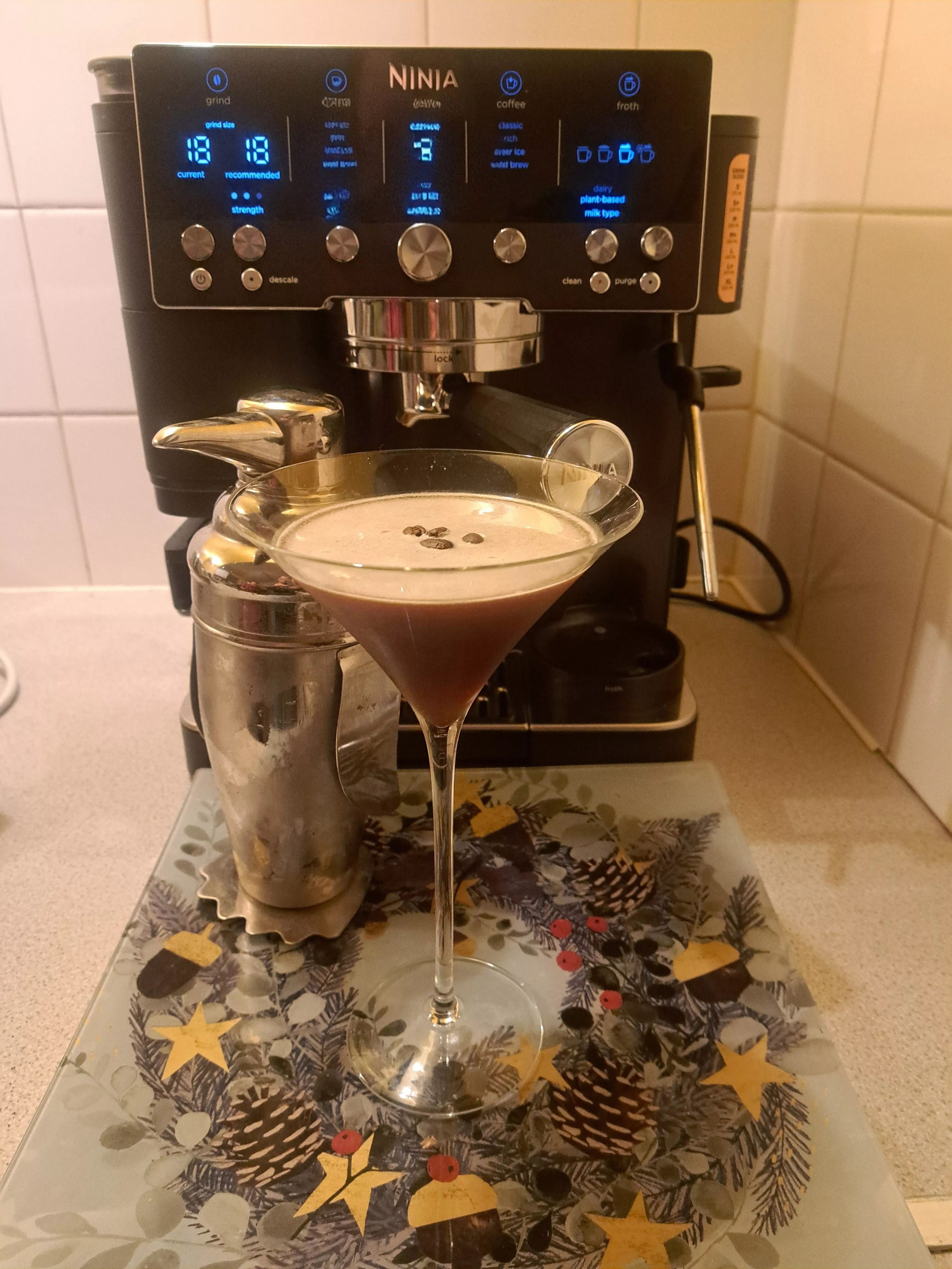 lifestyle shot of different types of coffee in front of ninja cafe luxe