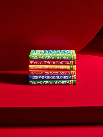 Tony's Chocolonely Rainbow Chocolates, Pack of 6 - view 2, Multi