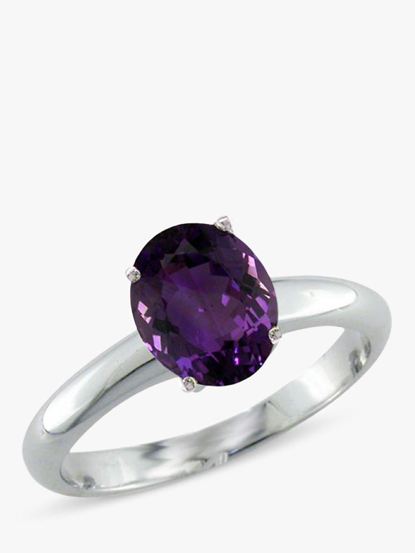 E.W Adams 9ct White Gold Amy Cocktail Ring, N