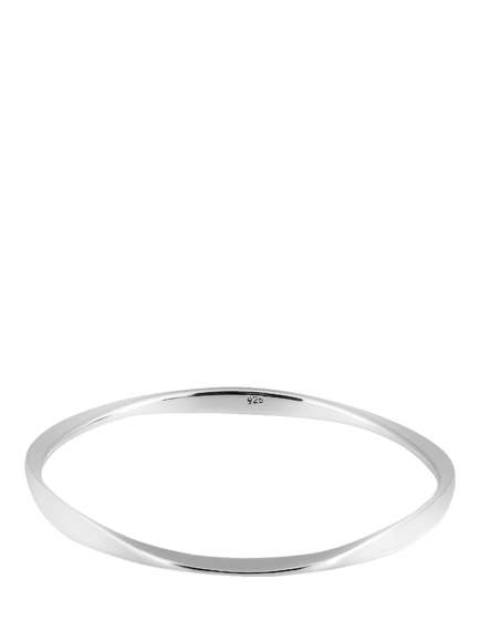 Andea Sterling Silver Classic Plain Bangle, 
