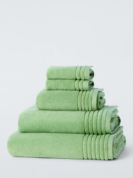 John Lewis Ultra Soft Cotton Towels, Spring Green