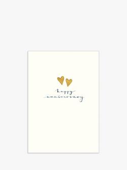 Woodmansterne Gold Hearts Anniversary Card, Multi