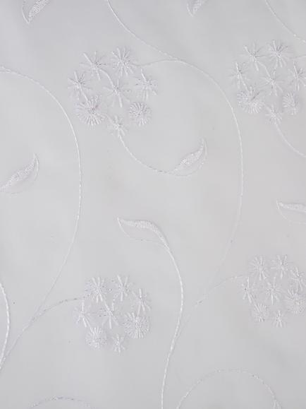 Deyron Amberley Voile Fabric, White - view 2, White