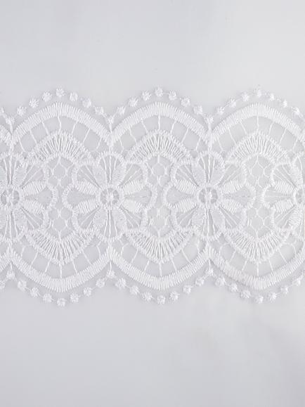 Deyron Penrose Voile Fabric, White - view 2, White
