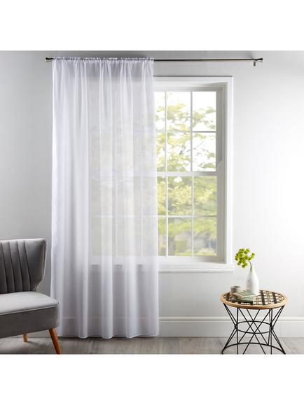 Deyron York Voile Fabric, White, White